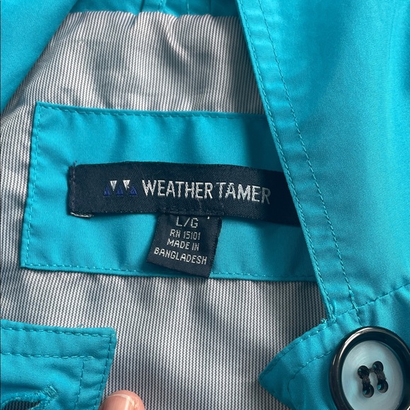 Weather Tamer Teal Button-Up Jacket - Picture 2 of 12